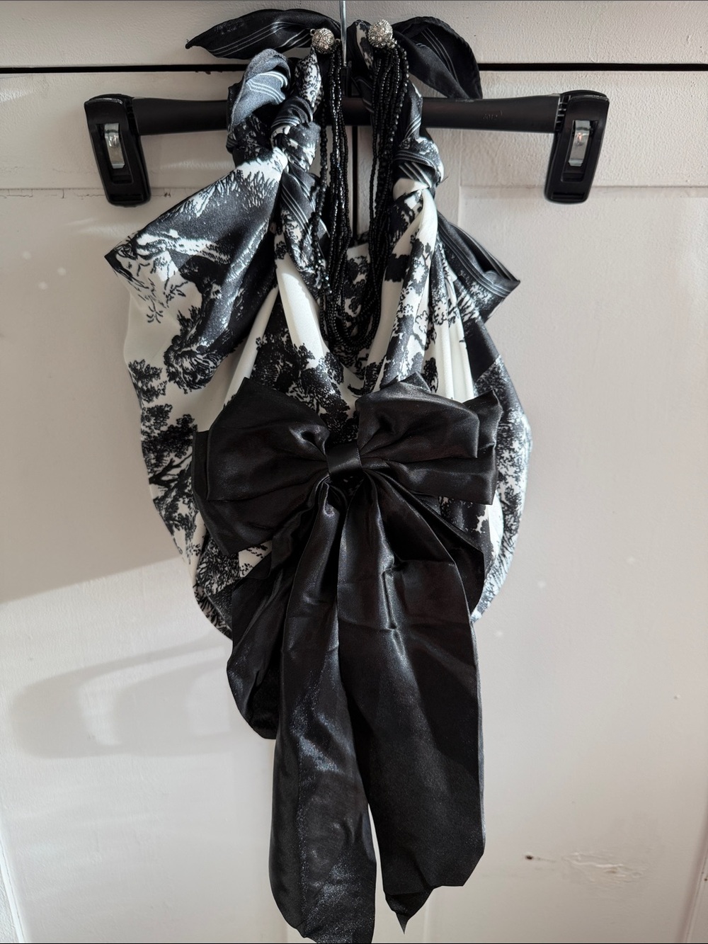 Black & White Bow-Detail Jumpsuit